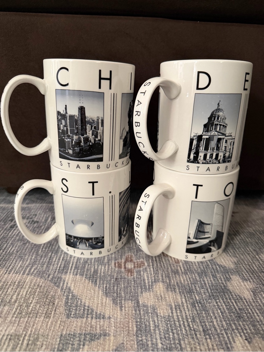 Starbucks 4 Barista mugs (Toronto, St Louis, Chicago, Denver)